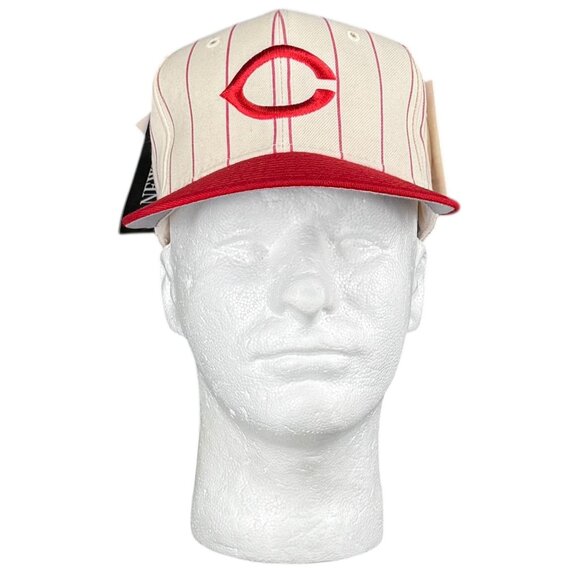 New Era 5950 Pro Model Wool MLB Cincinnati Reds Pinstripe Cap Size 6-7/8" NWT - Picture 1 of 11